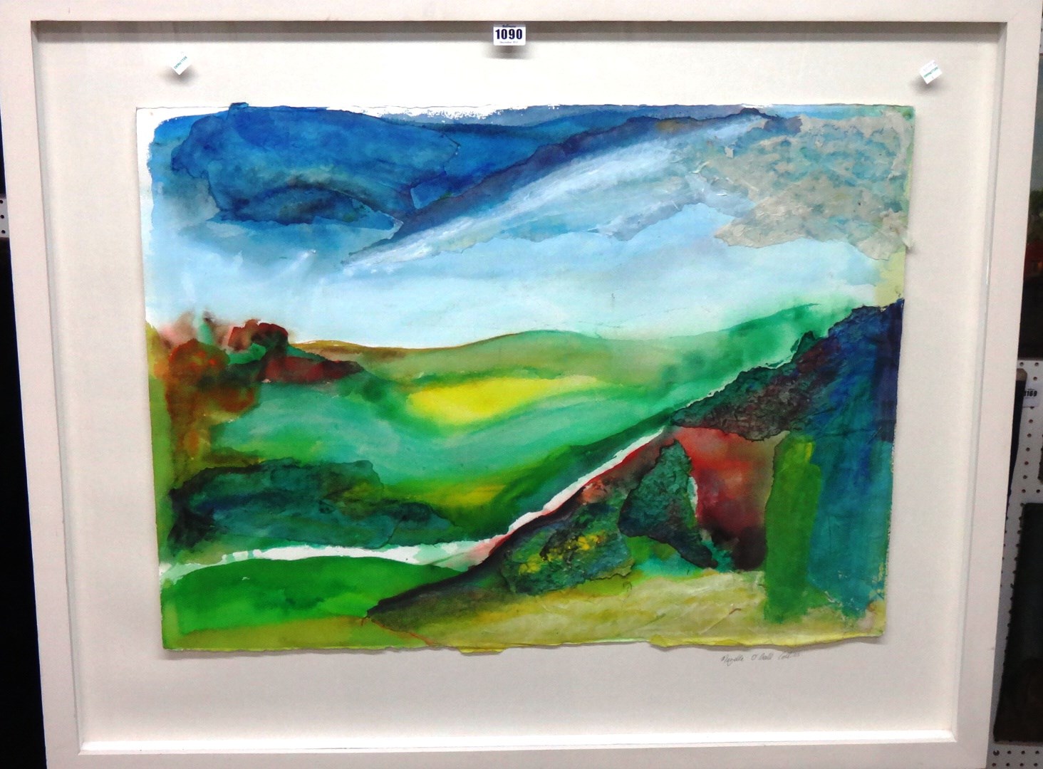 Appraisal: Majella O'Neill Collins b Irish landscape matercolour and mixed media