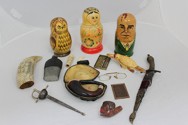 Appraisal: MISCELLANEOUS ITEMS to include a silver mounted pipe a Royal