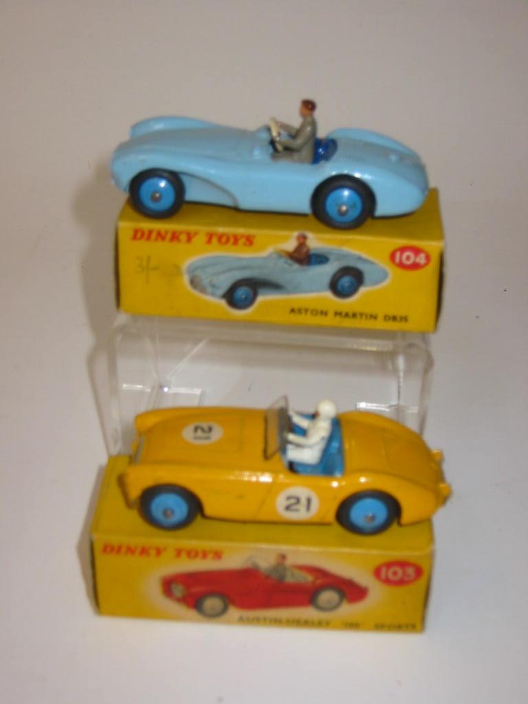 Appraisal: Austin-Healey yellow and blue Aston Martin blue boxed F-G