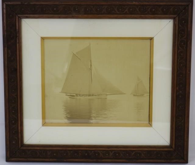 Appraisal: CA FRAMED PHOTO OF THE AMERICA'S CUP VESSEL MAYFLOWER SIGNED