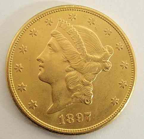 Appraisal: S Liberty double eagle twenty-dollar gold coin brilliant uncirculated