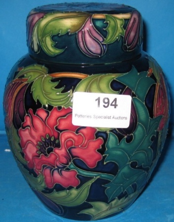 Appraisal: Moorcroft Shakespeare Ginger Jar decorated in The Othello Design by