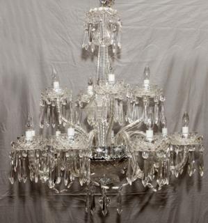 Appraisal: WATERFORD CRYSTAL LIGHT CHANDELIER WATERFORD CRYSTAL LIGHT CHANDELIER H DIA