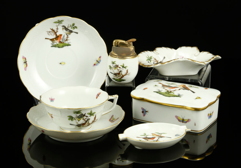 Appraisal: - Pieces of Herend Porcelain Seven pieces of Herend porcelain