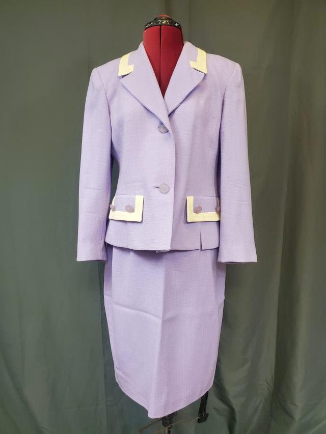 Appraisal: Vintage Eleanor Schain Lavender Ladies Skirt with Jacket size Fabric