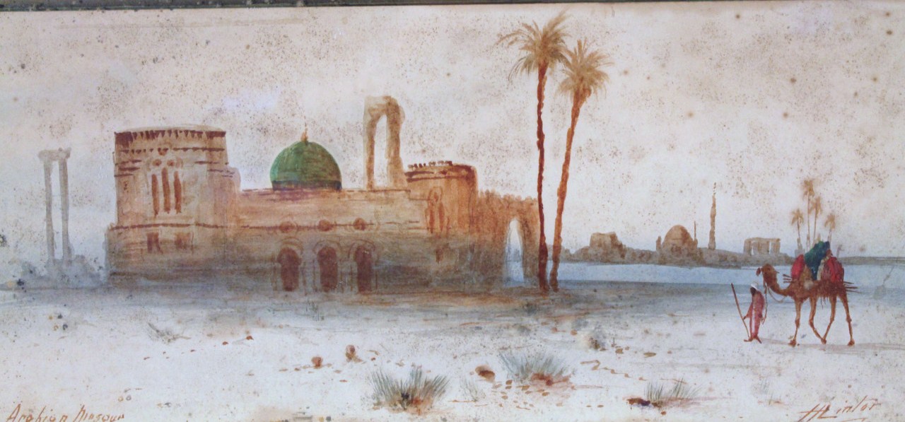 Appraisal: H Linton early thC School Arabian mosque watercolour signed