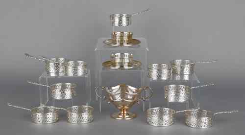 Appraisal: Group of sterling silver cup holders ozt