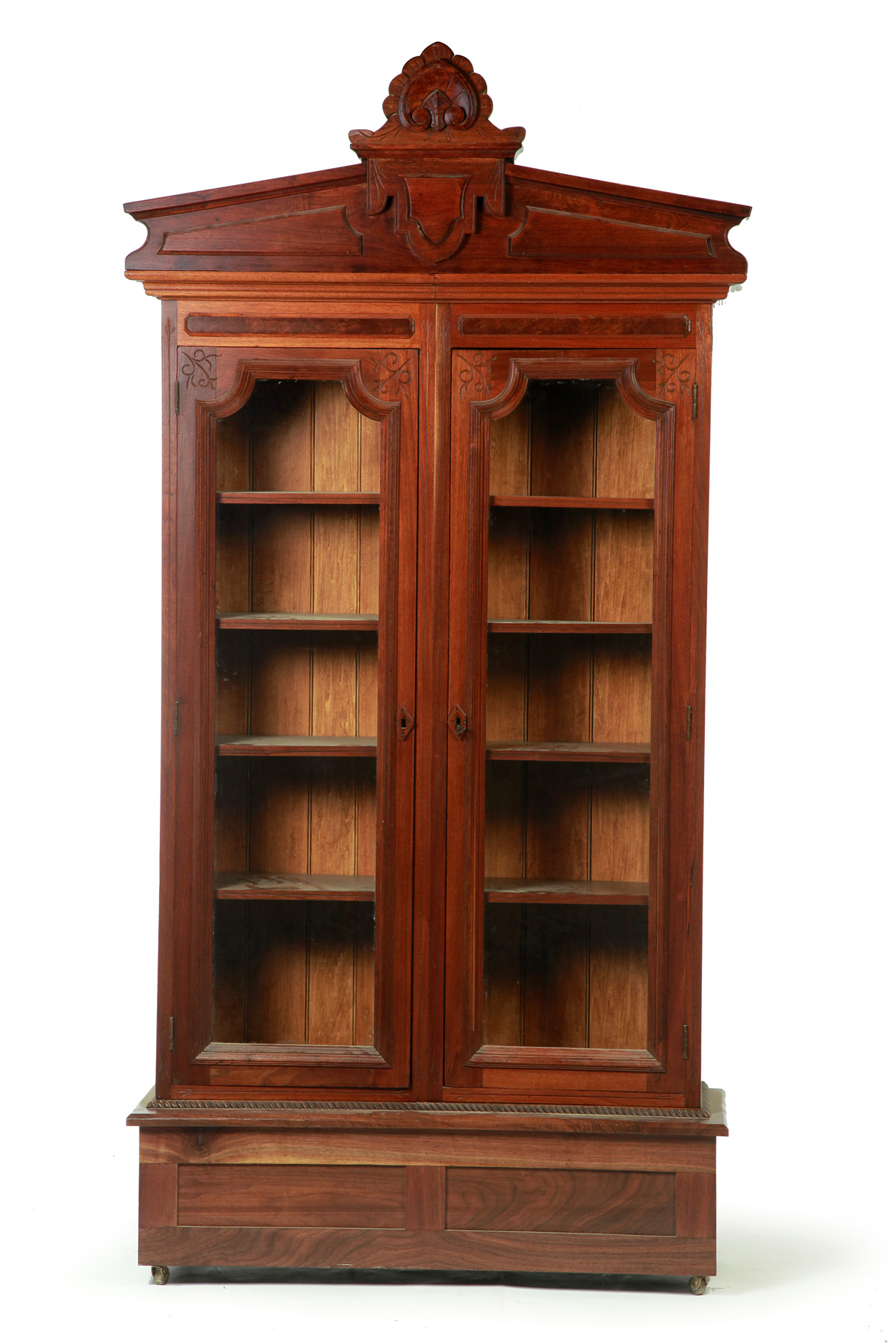 Appraisal: VICTORIAN SECRETARY BOOKCASE TOP CONVERTED INTO A BOOKCASE American rd