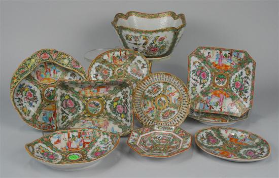 Appraisal: ASSEMBLED COLLECTION OF NINE CHINESE EXPORT ROSE MEDALLION SERVING DISHES