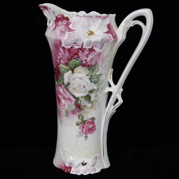 Appraisal: R S Prussia Porcelain Tankard Pitcher Marked on base Some