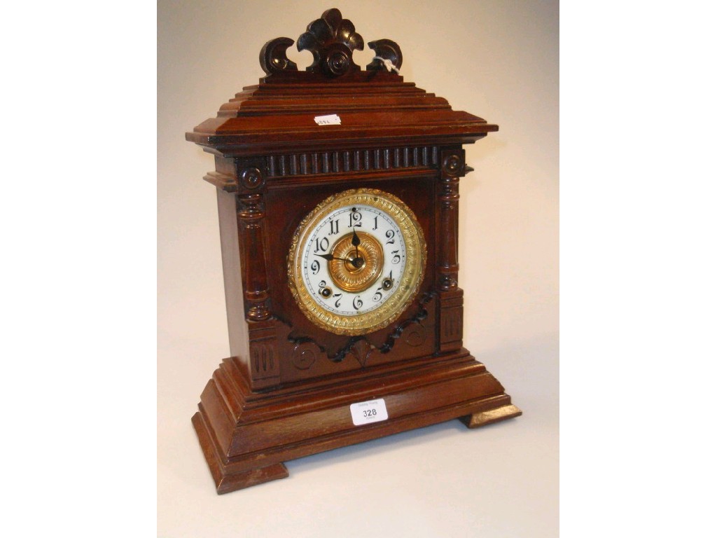 Appraisal: An early thC mahogany cased mantel clock by the Ansonia