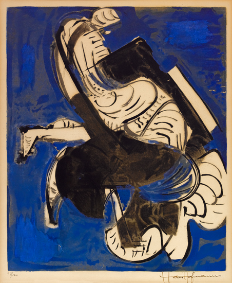 Appraisal: HANS HOFMANN Composition in Blue Color screenprint x mm x