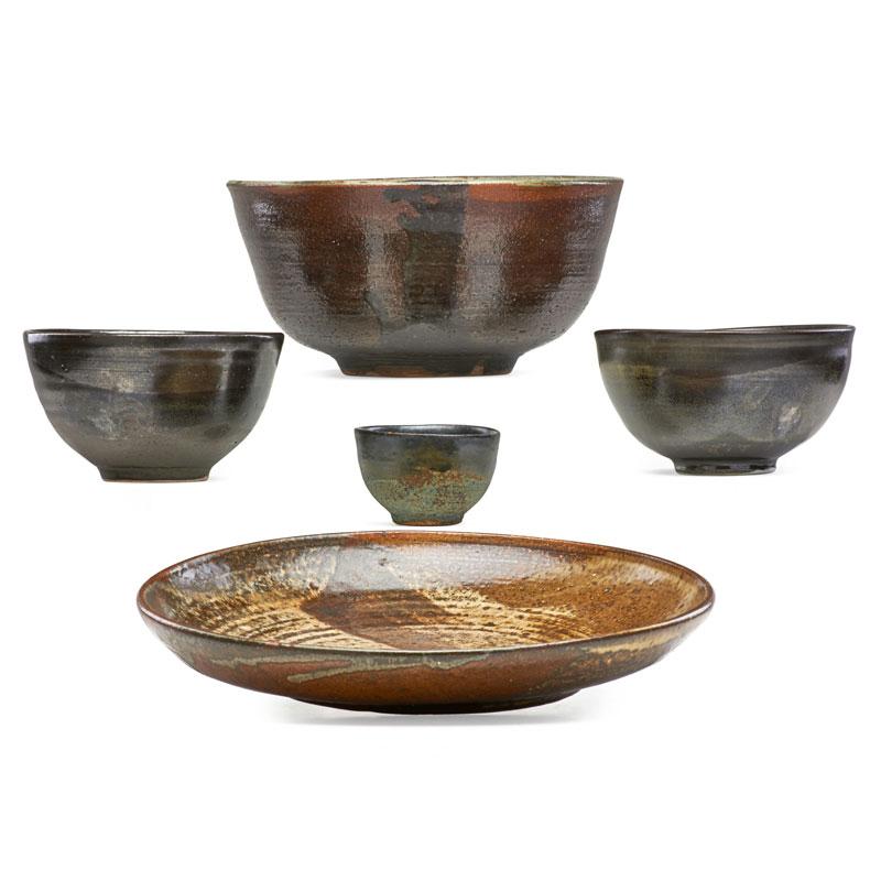 Appraisal: TOSHIKO TAKAEZU Five vessels Condition Report Excellent condition no damage