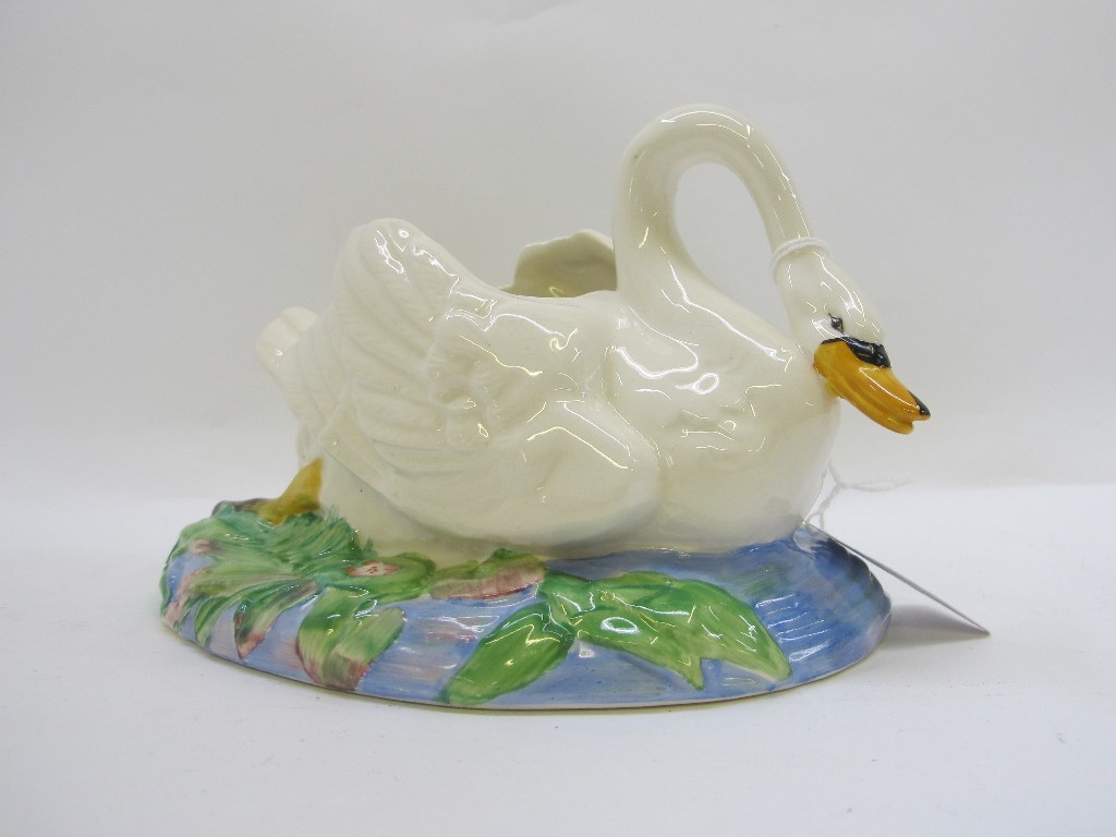 Appraisal: Clarice Cliff planter modelled as a swan