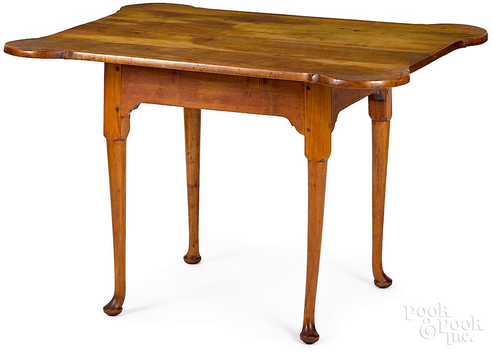 Appraisal: New England Queen Anne maple tavern table Exclusive on Bidsquare