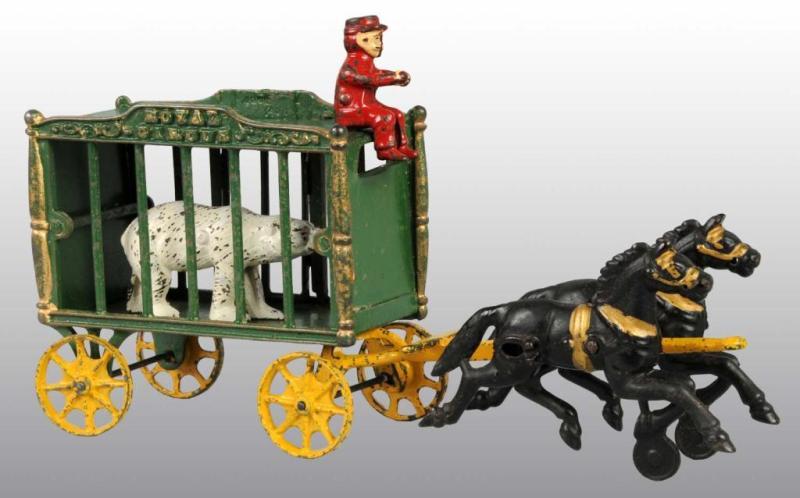 Appraisal: Cast Iron -Horse Royal Circus Wagon Toy Description Includes one