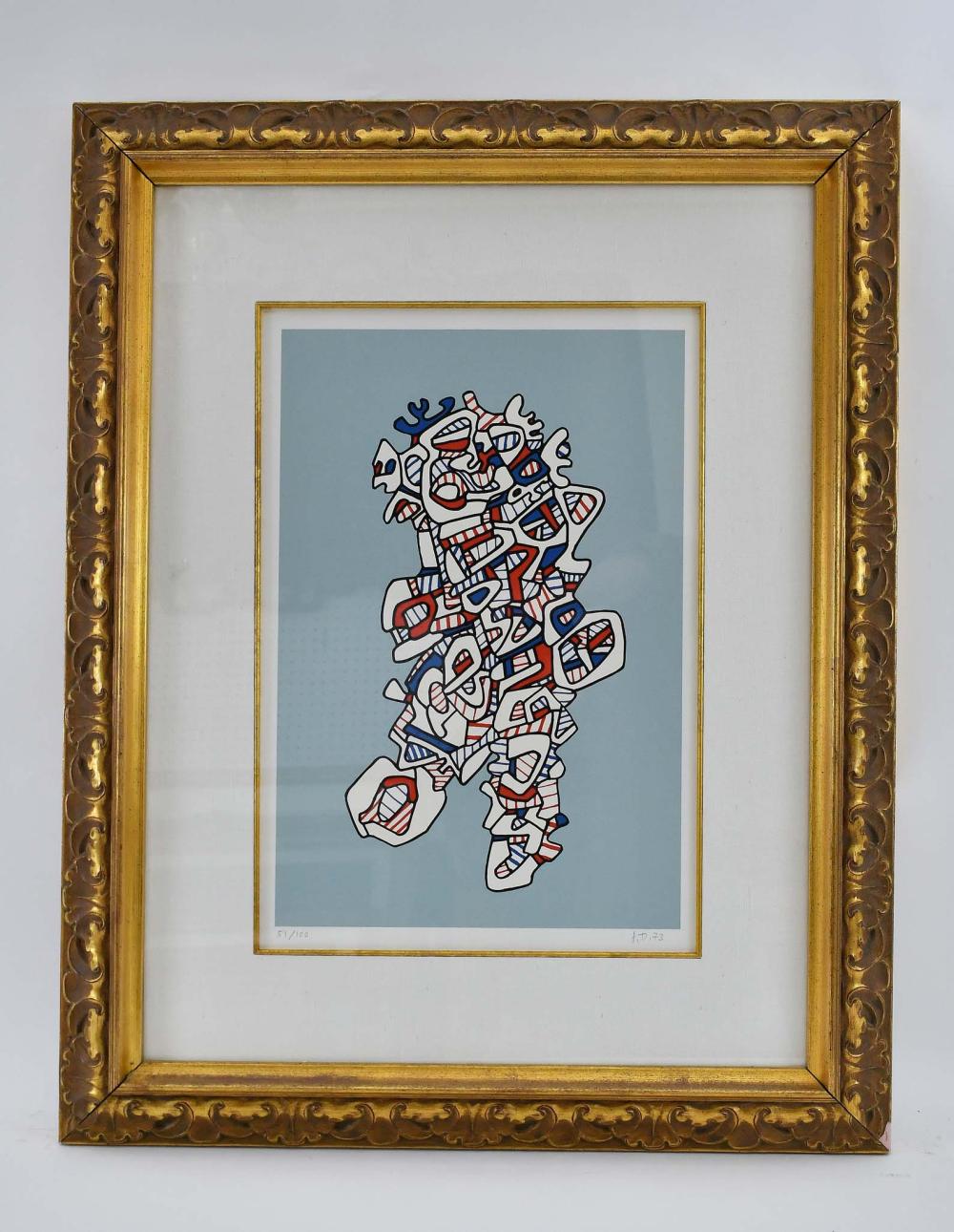 Appraisal: JEAN DUBUFFET FRENCH - Exaltador Blue from Pre sences Fugaces