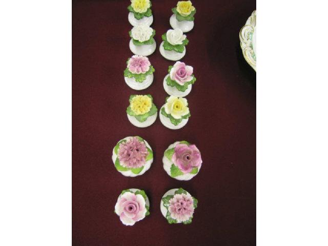 Appraisal: Sets of Bone China Floral Salt Peppers