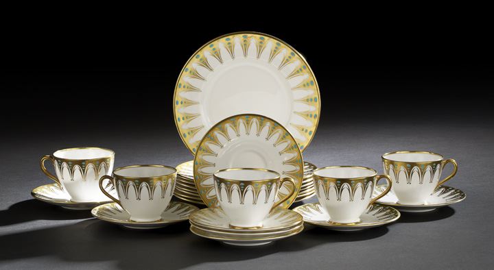 Appraisal: Twenty-One-Piece Royal Chelsea England Partial Tea and Dessert Service for