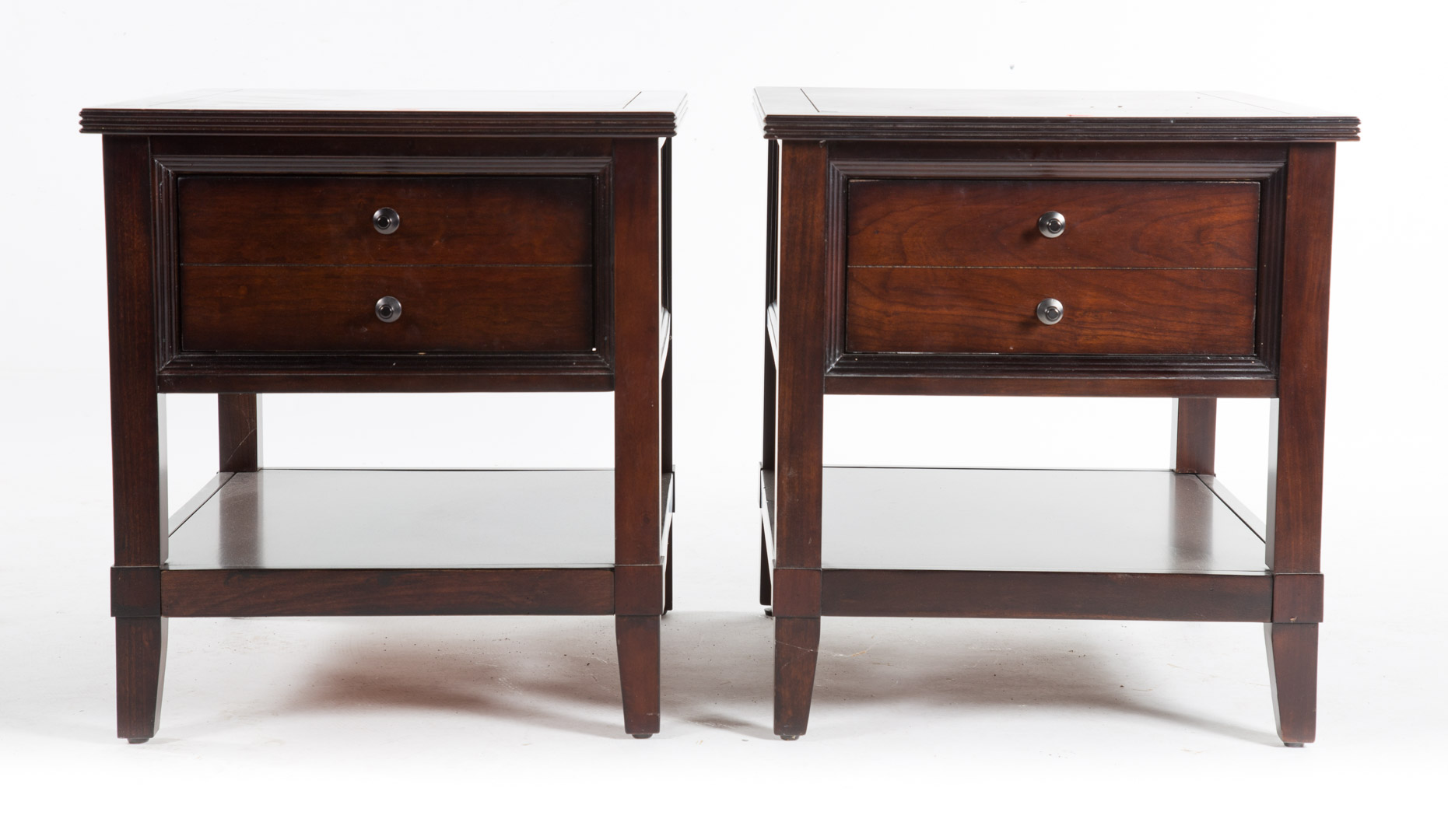 Appraisal: Pair of contemporary end tables