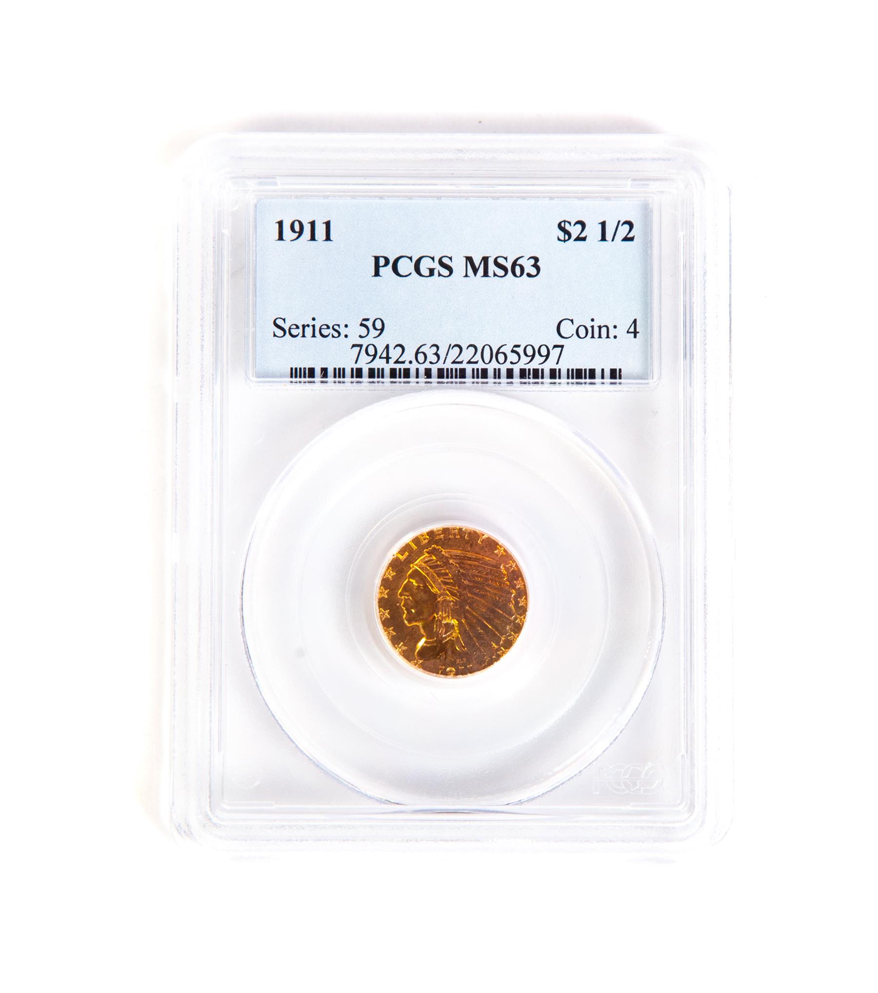 Appraisal: GOLD INDIAN HEAD QUARTER EAGLE MS PCGS