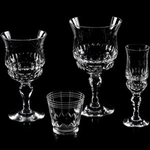 Appraisal: A Group of Cut Glass Stemware Articles th Century items