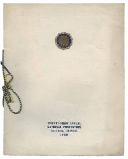 Appraisal: Cardini Richard Valentine Pitchford American Legion Convention Program Chicago Palmer