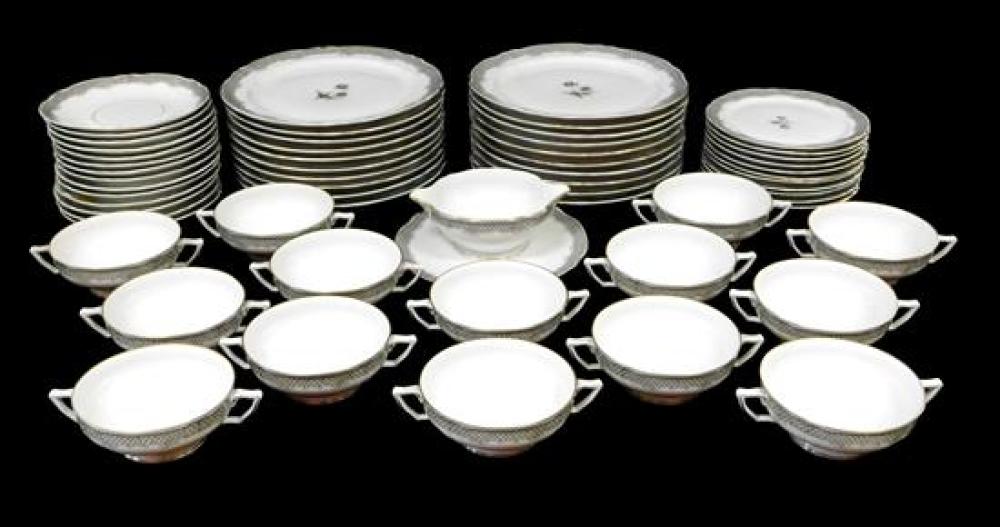 Appraisal: Limoges dinnerware approximately sixty pieces by Ceralene A Raynaud Co