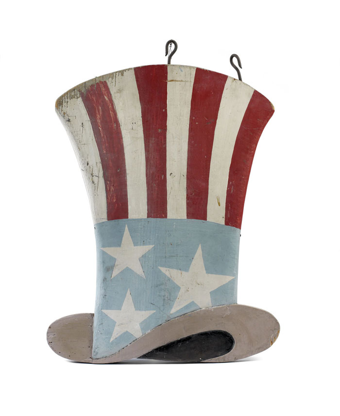 Appraisal: AMERICAN OVER-SIZE CEREMONIAL UNCLE'S SAM HAT LATE NINETEENTH EARLY TWENTIETH