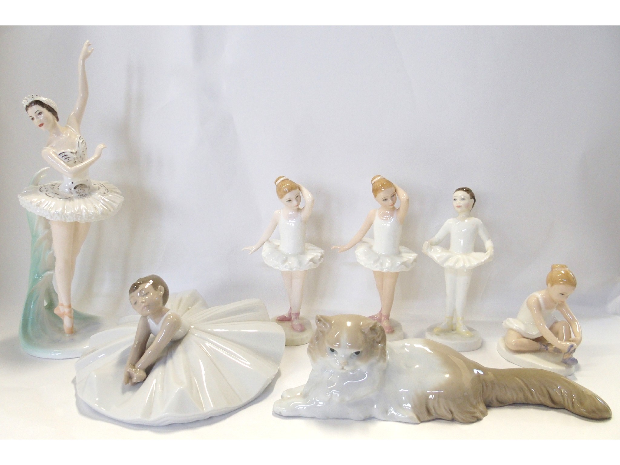 Appraisal: Coalport figure Margot Fonteyn four Royal Doulton ballerina girls including