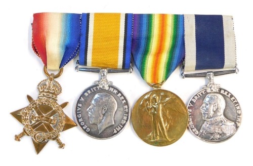 Appraisal: A Great War medal trio plus Naval Long Service and