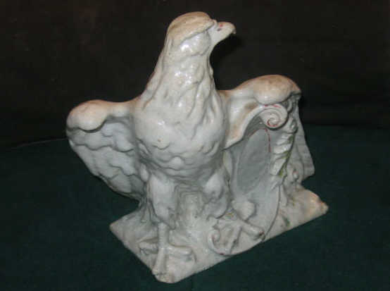 Appraisal: ENGLISH TH CENTURY GLAZED POTTERY EAGLE Detailed full figure standing