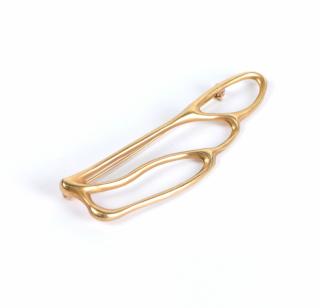 Appraisal: Angela Cummings K Gold Brooch Cast as a stylized geometric