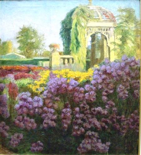 Appraisal: Franz Wilhelm Voigt German - A Garden in Bloom Estimate