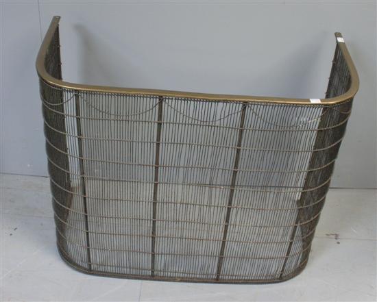 Appraisal: th century brass and metal fire guard h w in