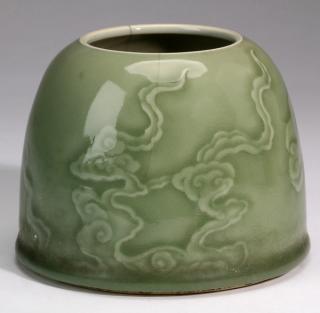 Appraisal: Chinese celadon brush washer Guangxu mark Chinese celadon brush washer