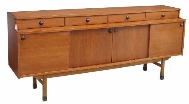 Appraisal: Italian mid-century modern teak sideboard c s long rectangular case