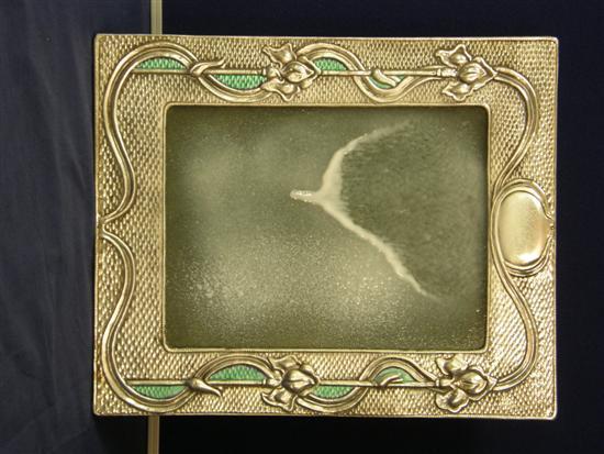 Appraisal: Sterling silver and enamelled Art Nouveau style photograph frame with