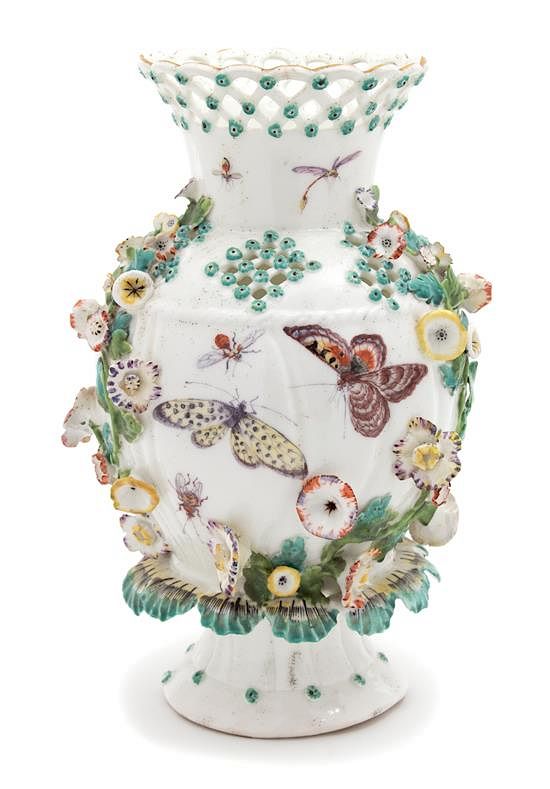 Appraisal: A Bow Chelsea Porcelain Vase Height inches A Bow Chelsea