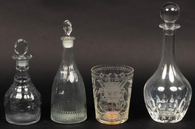 Appraisal: A Swedish glass beaker engraved an armorial with an th