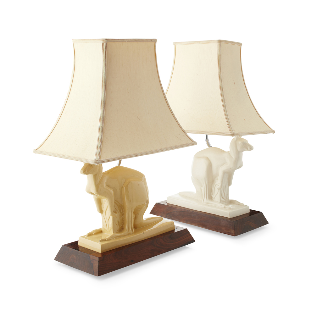 Appraisal: JOHN SKEAPING - FOR WEDGWOOD MATCHED PAIR OF TABLE LAMPS