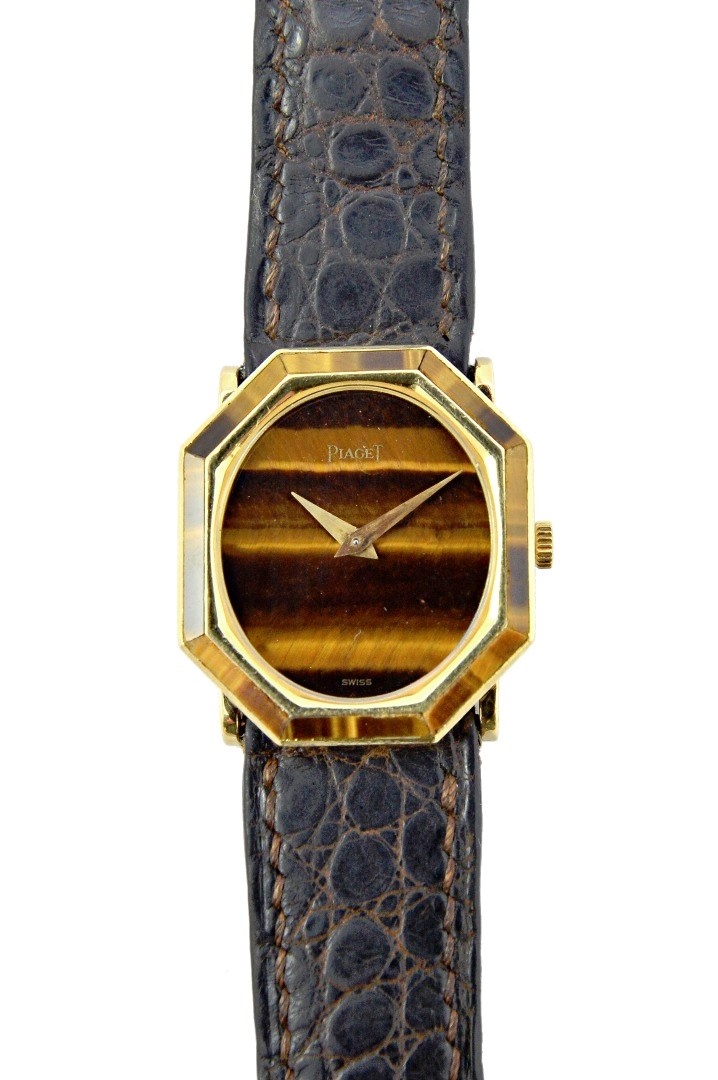 Appraisal: A lady's gold and tiger's eye Piaget dress wristwatch with