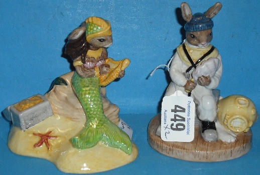 Appraisal: Royal Doulton Bunnykins Figures Deep Sea Diver DB and Mermaid