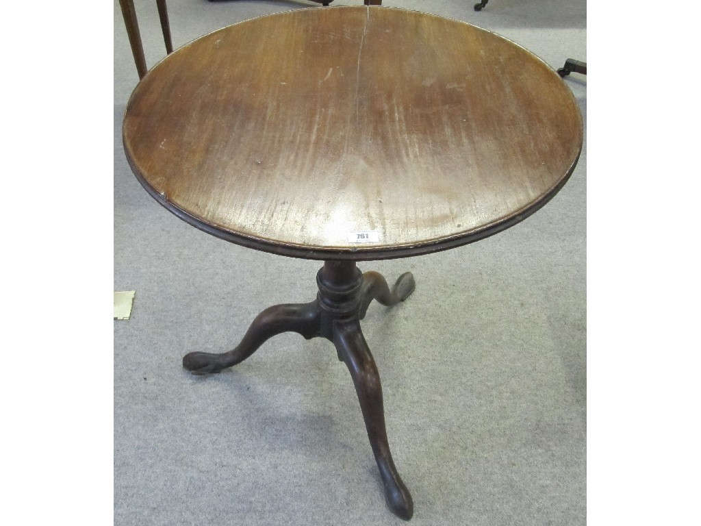 Appraisal: th Century mahogany supper table raised on tripod supports