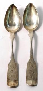 Appraisal: Philadelphia Silver Spoons First Half th C Pair of coin