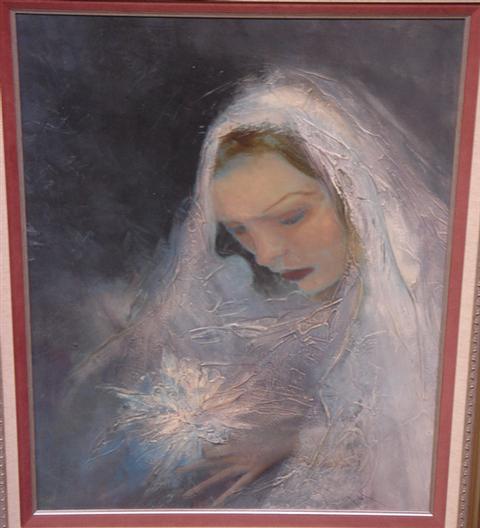 Appraisal: Ruth McKee acrylic on canvas American Bride x Estimate -