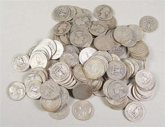 Appraisal: Washington Quarters All silver Various dates from 's - Various