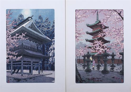 Appraisal: SHIRO KASAMATSU Japanese - TOSHEGU SHRINE UENO Second edition woodblock