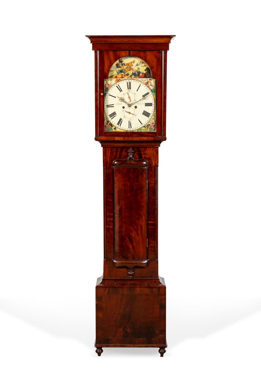 Appraisal: MID- TH C SCOTTISH MAHOGANY TALL CASE CLOCK John Brown