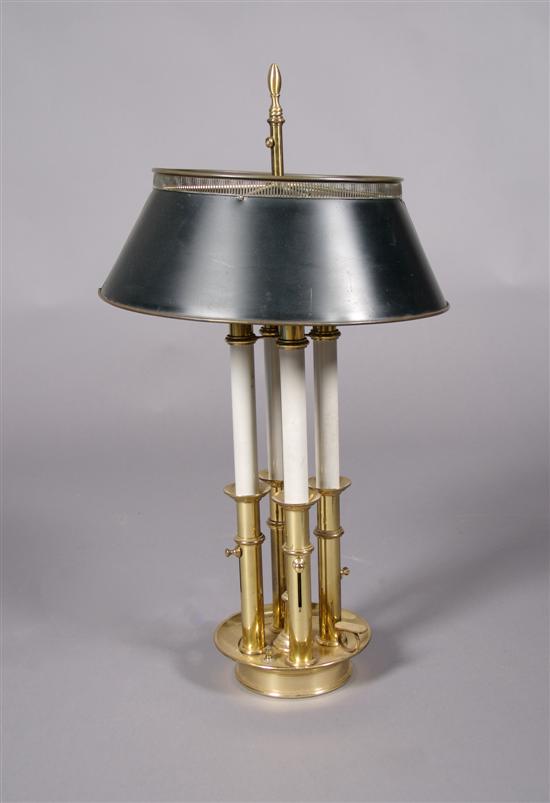 Appraisal: A Brass Bouillette Lamp Height inches overall